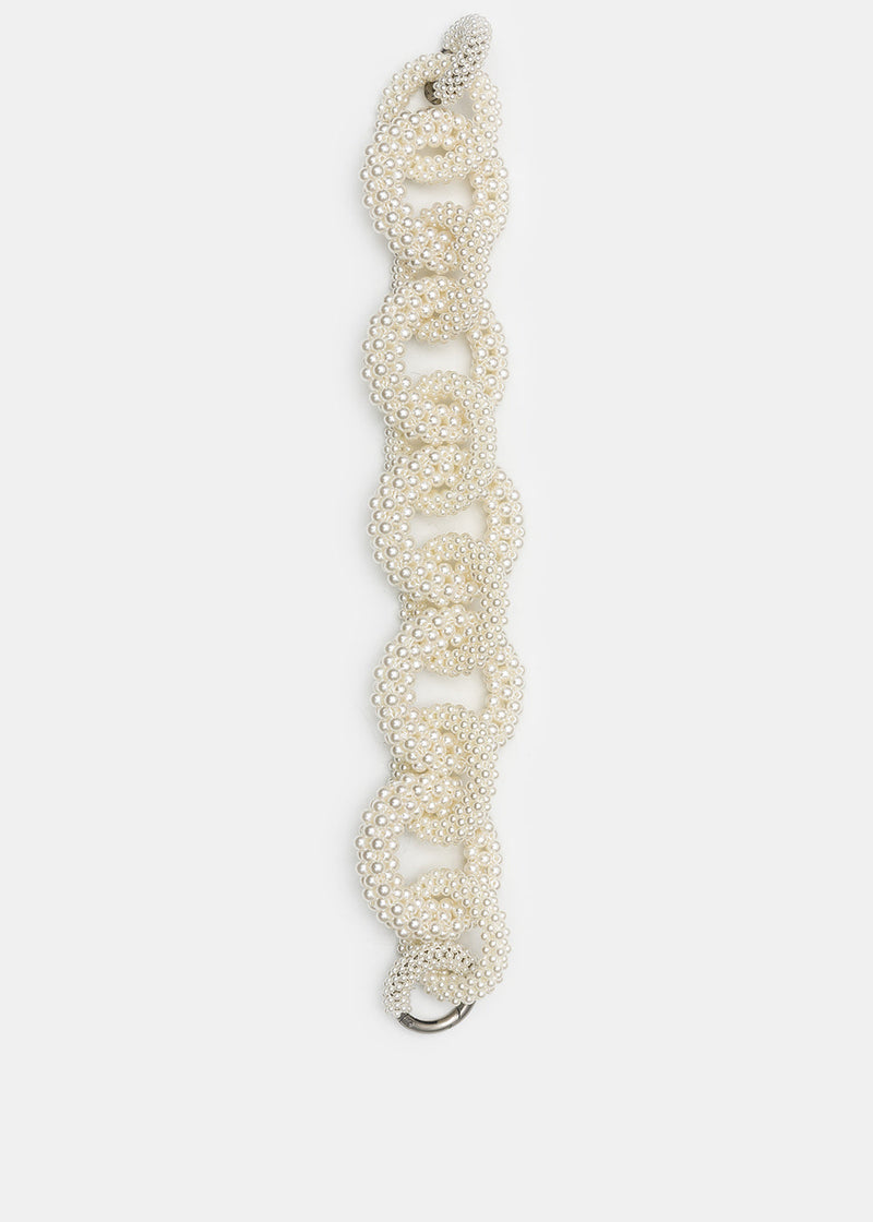 Laurence & Chico Handbeaded White Pearl Short Chain