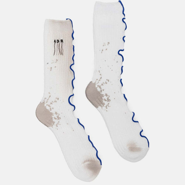 ADER error White Logo Embroidery Socks - NOBLEMARS