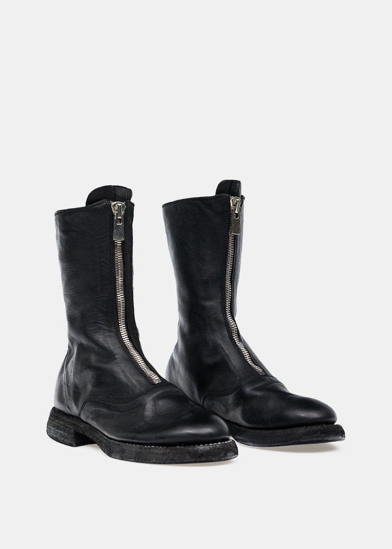 Guidi Black 310WZ Front Zip Army Boots - NOBLEMARS