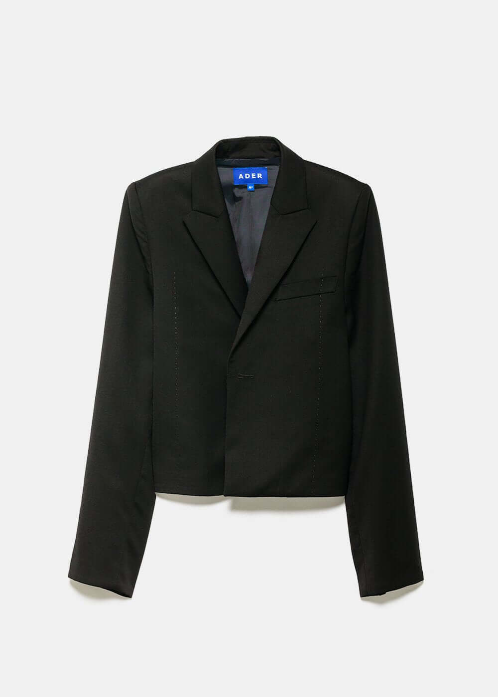 ADER error Black Cropped Wool Blazer - NOBLEMARS