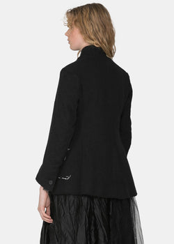 Elena Dawson Black Rosebud Tweed Jacket - NOBLEMARS