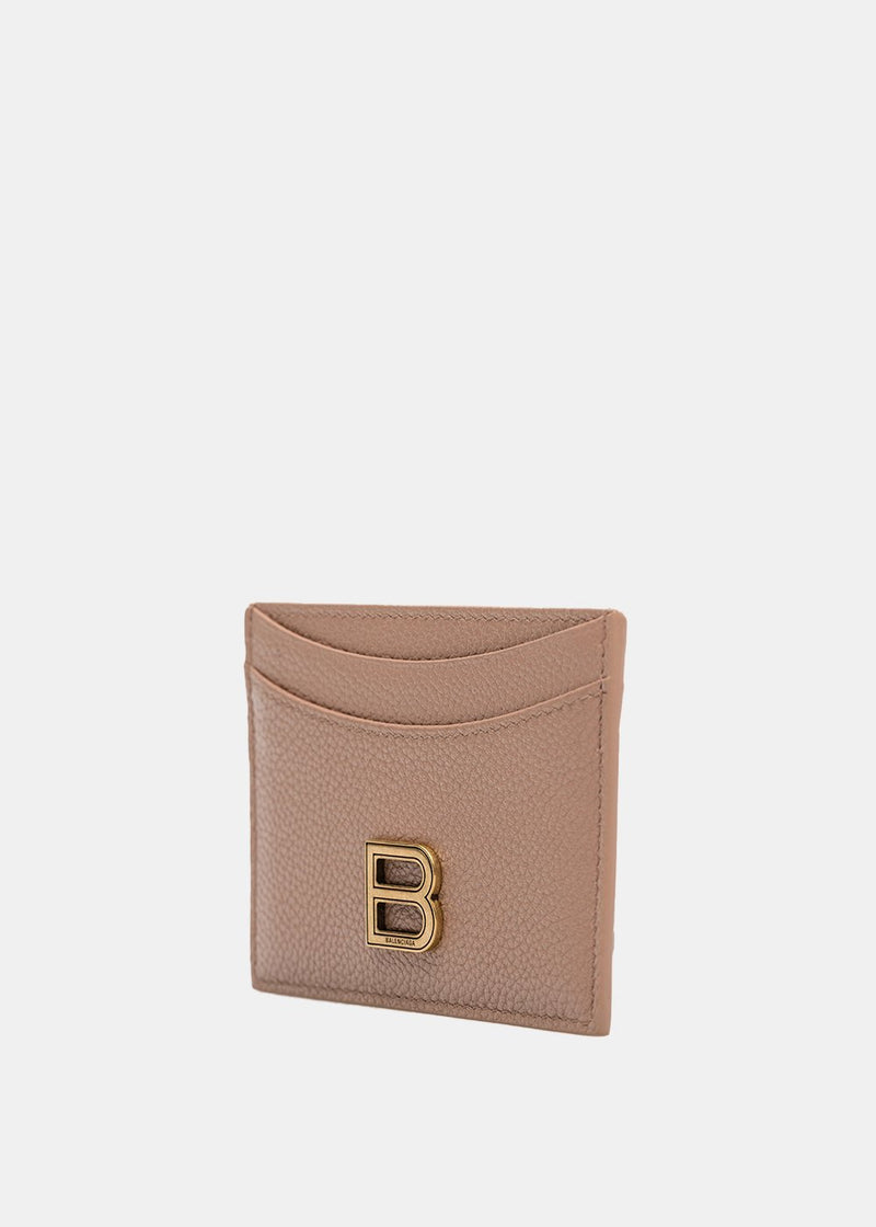 Balenciaga Nude Beige Hourglass Card Holder - NOBLEMARS