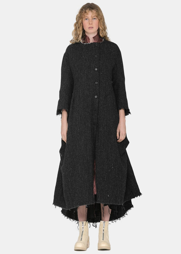 Elena Dawson Charcoal Tweed Coat - NOBLEMARS