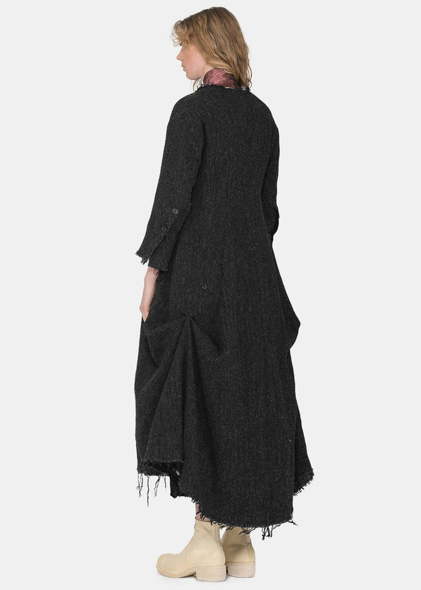 Elena Dawson Charcoal Tweed Coat - NOBLEMARS