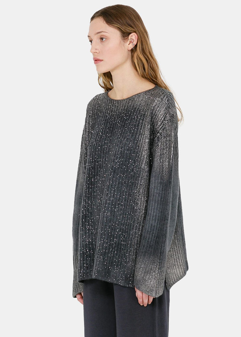 Avant Toi Dark Grey & Silver  Sweater - NOBLEMARS