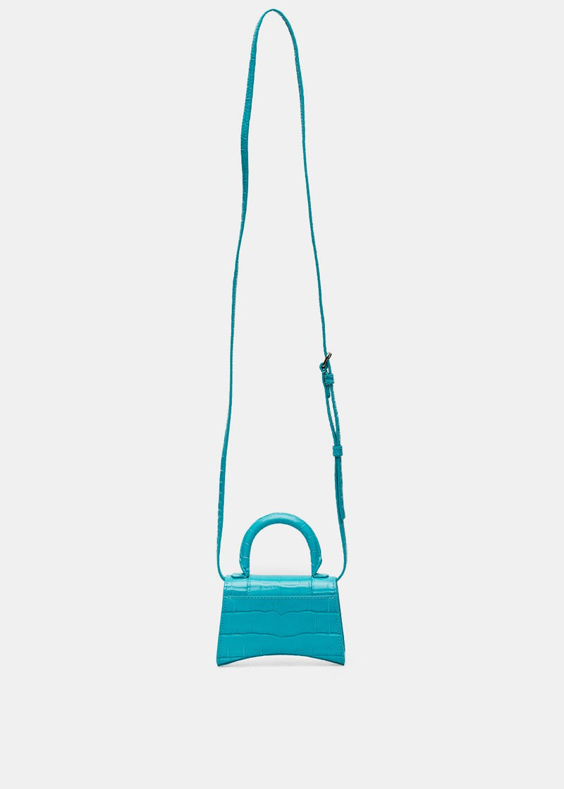 Balenciaga Turquoise Mini Hourglass Bag - NOBLEMARS