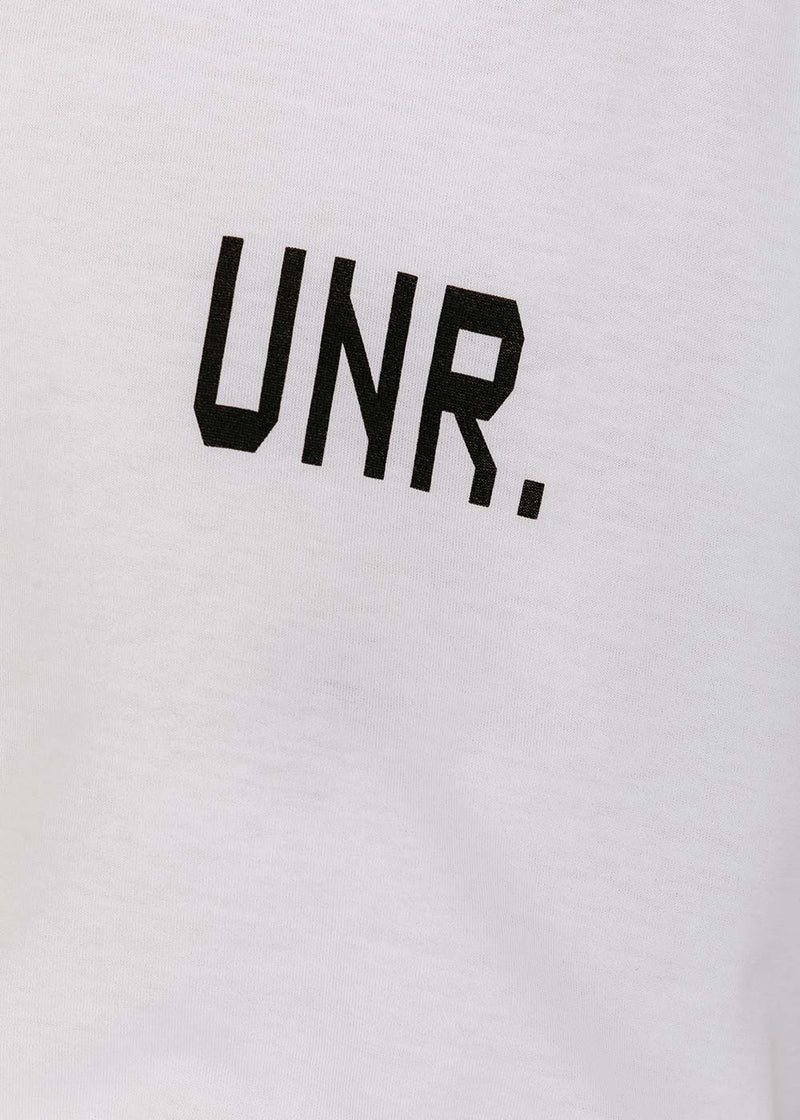 Unravel Project White Logo Print Jersey T-Shirt - NOBLEMARS