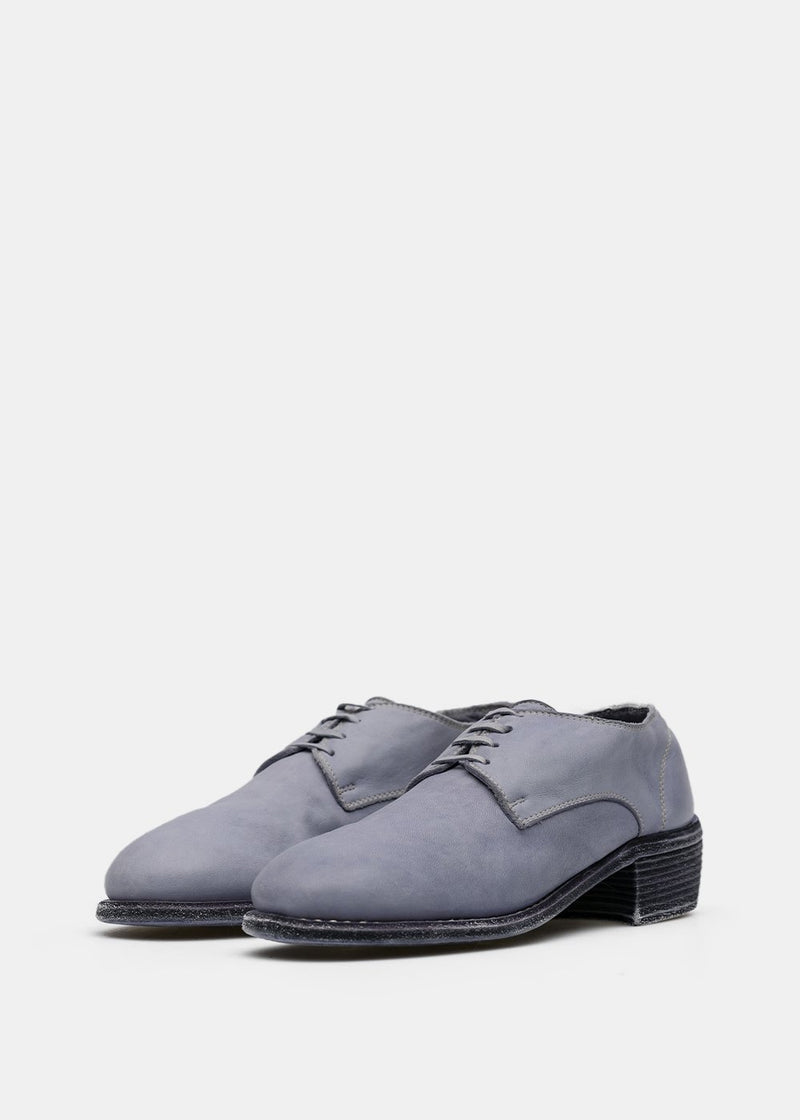 Guidi Grey Blue 792 Classic Derby Shoes - NOBLEMARS