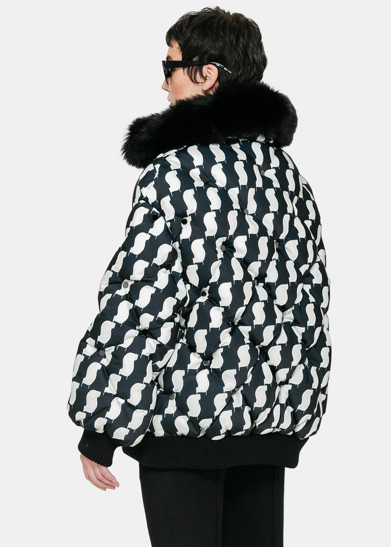 Undercover Black & White Turtleneck Puffer Jacket - NOBLEMARS