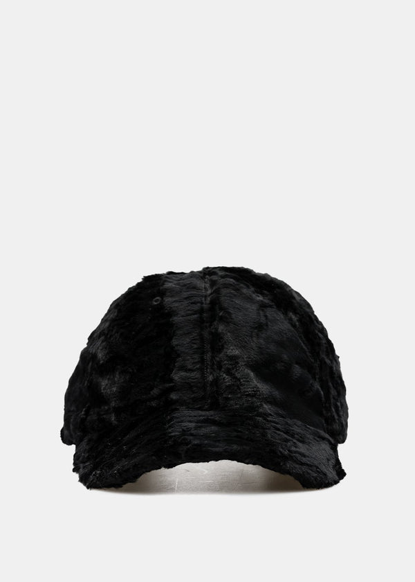 We11done Black Fake Fur Cap - NOBLEMARS