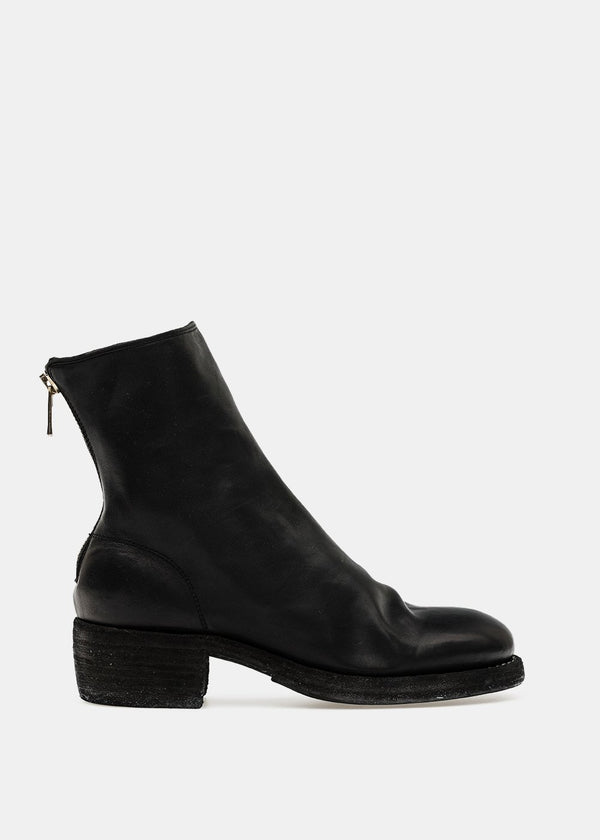Guidi Black 796Z Back Zip Ankle Boots - NOBLEMARS