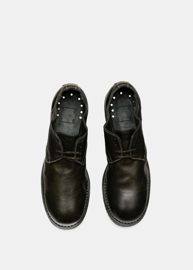 Guidi Dark Green 792Z Classic Derby Shoes - NOBLEMARS