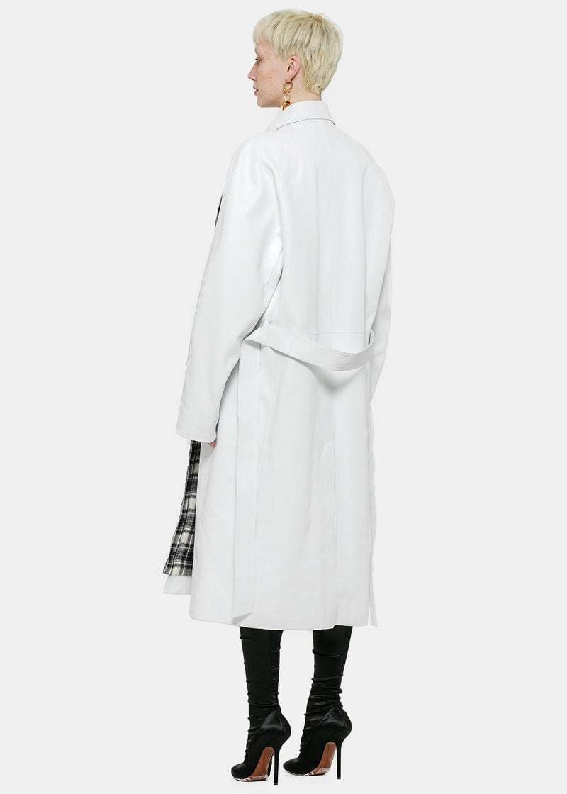 Balenciaga White Quilted Trench Coat - NOBLEMARS