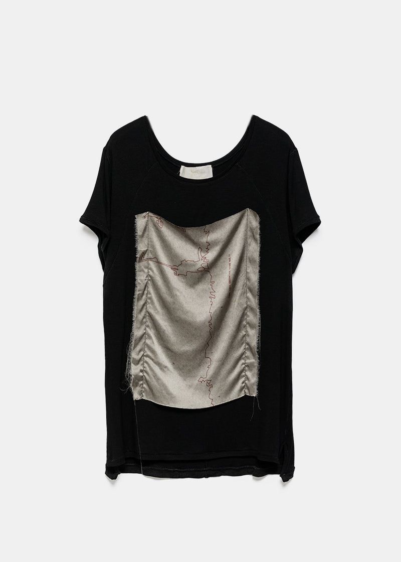 Peng Tai Black Cotton Silk T-Shirt - NOBLEMARS