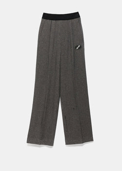 We11done Grey Logo Patch Pants - NOBLEMARS