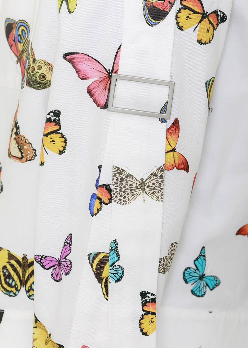 Palm Angels White Butterfly Tape Shirt - NOBLEMARS