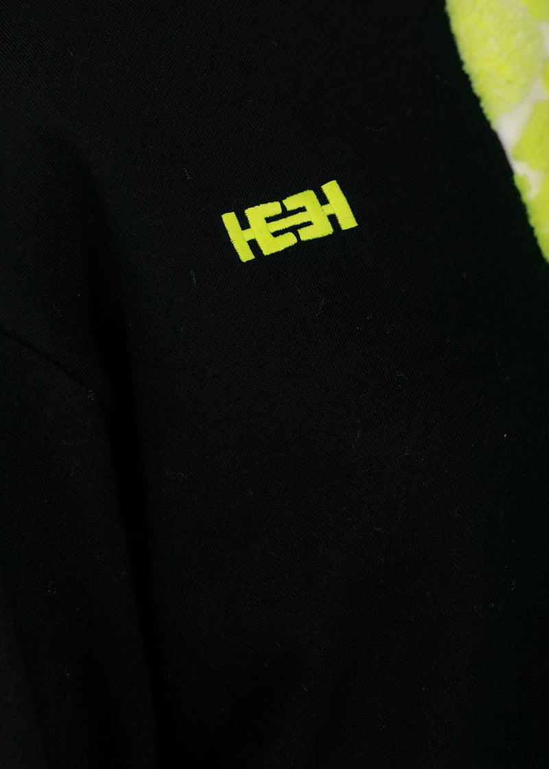 HEURUEH Black & Green Fleece Sweatshirt - NOBLEMARS