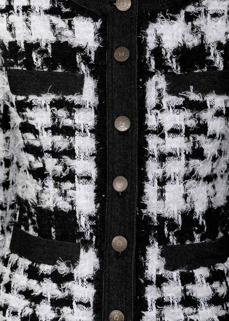 Laurence & Chico Black & White Tweed Tailored Jacket - NOBLEMARS