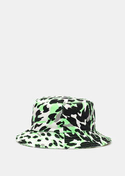 We11done Noen Green Leopard Bucket Hat - NOBLEMARS