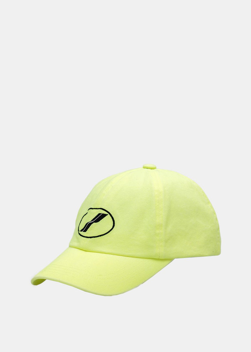 We11done Neon Yellow Logo Cap - NOBLEMARS