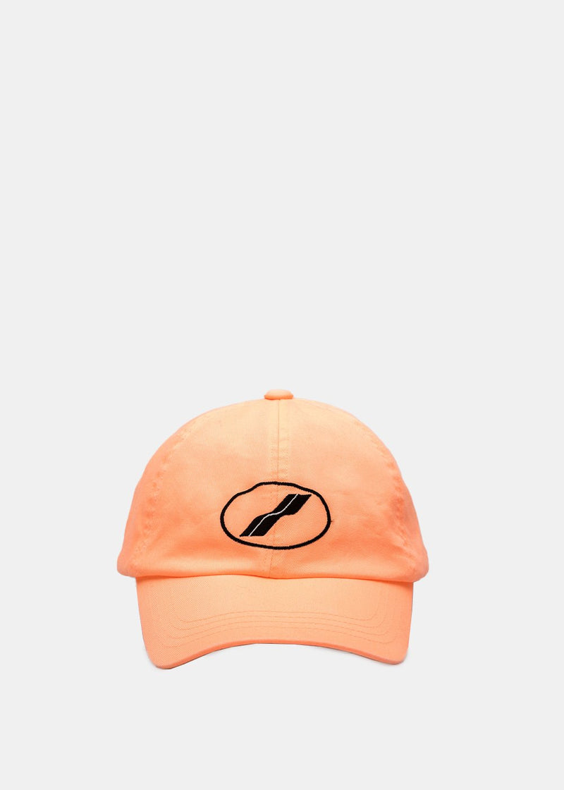 We11done Neon Orange Logo Cap - NOBLEMARS
