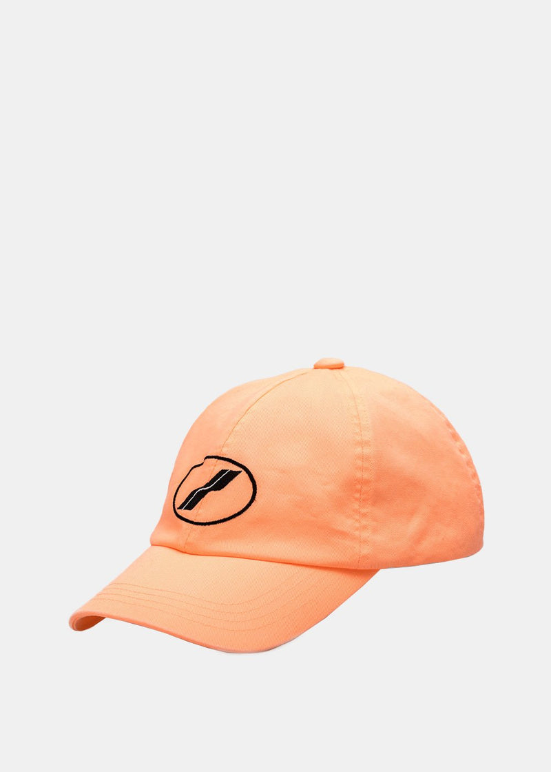 We11done Neon Orange Logo Cap - NOBLEMARS