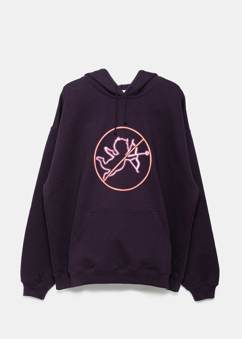 VETEMENTS Purple Logo Print Hoodie - NOBLEMARS