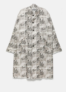 Elena Dawson Grey Print Coat - NOBLEMARS