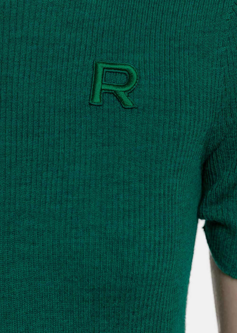Rochas Dark Green Knit T-Shirt Sweater - NOBLEMARS