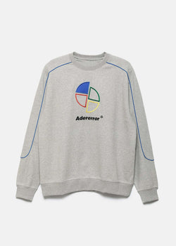 ADER error Grey Logo Embroidery Sweatshirt - NOBLEMARS
