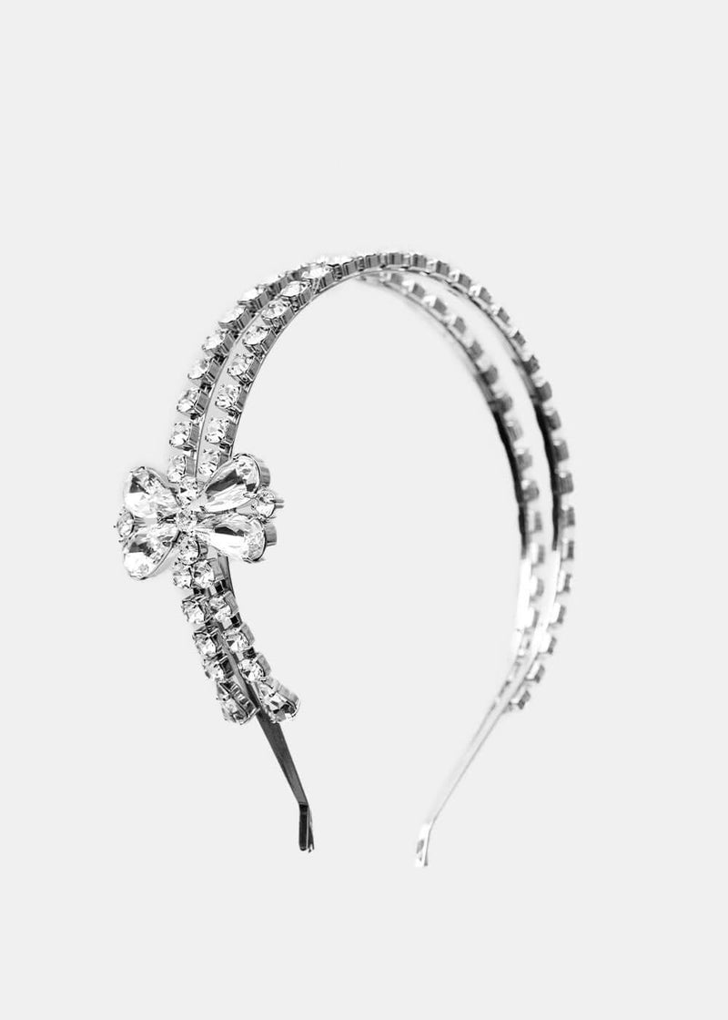 Alessandra Rich Crystal Bow Hairband - NOBLEMARS