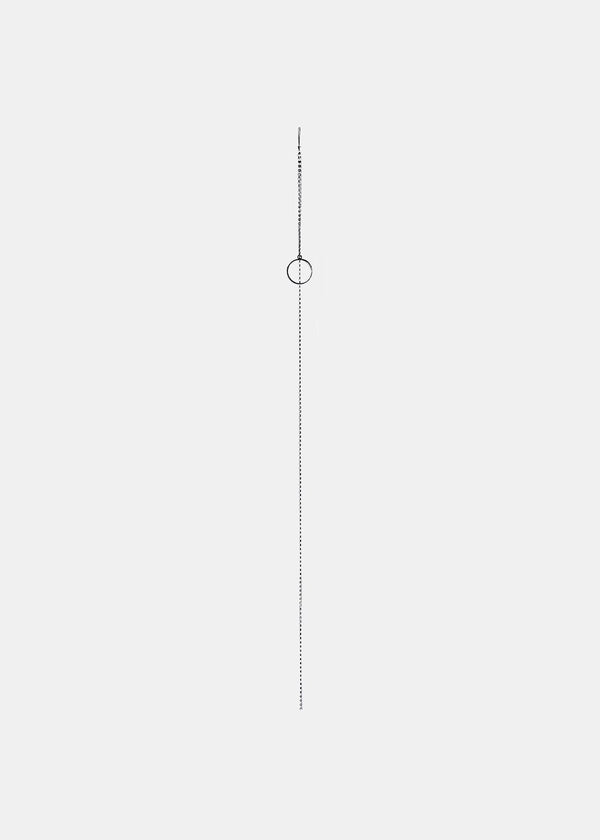 Detaj Silver Single Drop Ring Earring - NOBLEMARS
