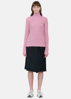 MM6 Maison Margiela Metallic Pink Turtleneck Sweater - NOBLEMARS