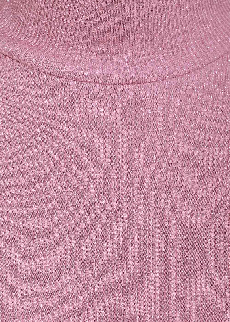 MM6 Maison Margiela Metallic Pink Turtleneck Sweater - NOBLEMARS