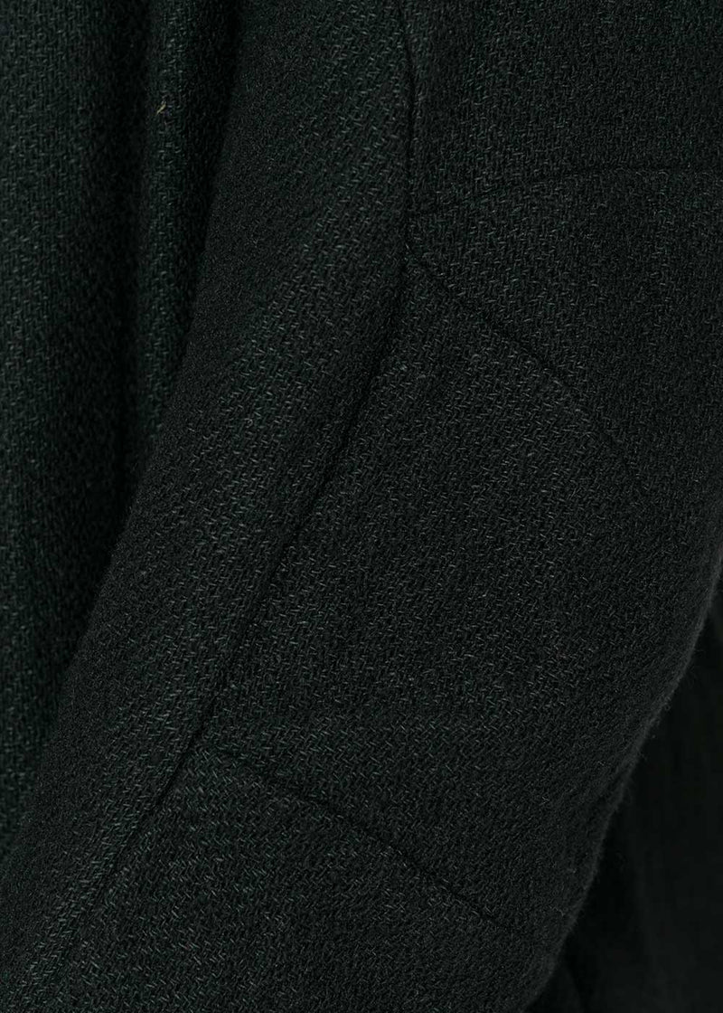 Devoa Navy Black Stand Collar Coat - NOBLEMARS