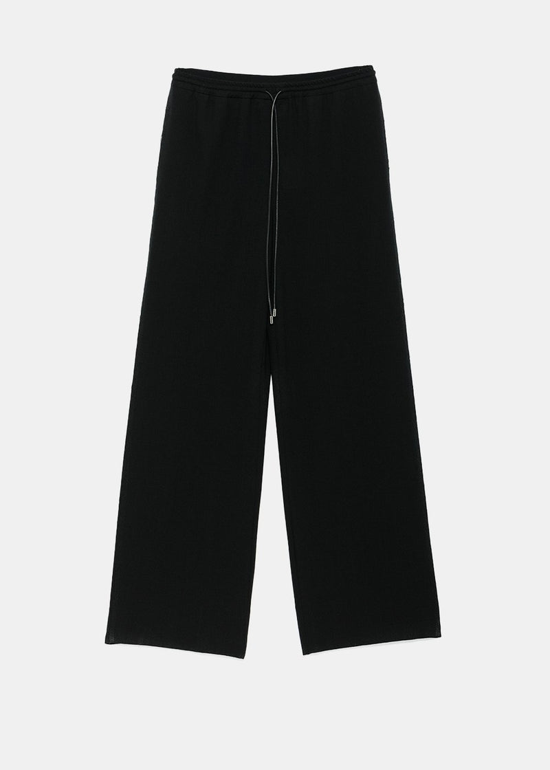 Loewe Black Wool Drawstring Pants - NOBLEMARS