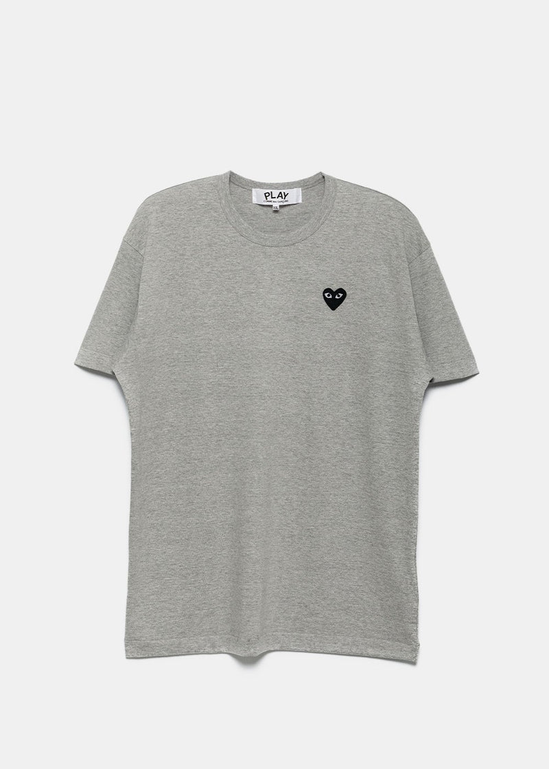 Comme des Garçons Play Grey & Black Heart T-Shirt - NOBLEMARS