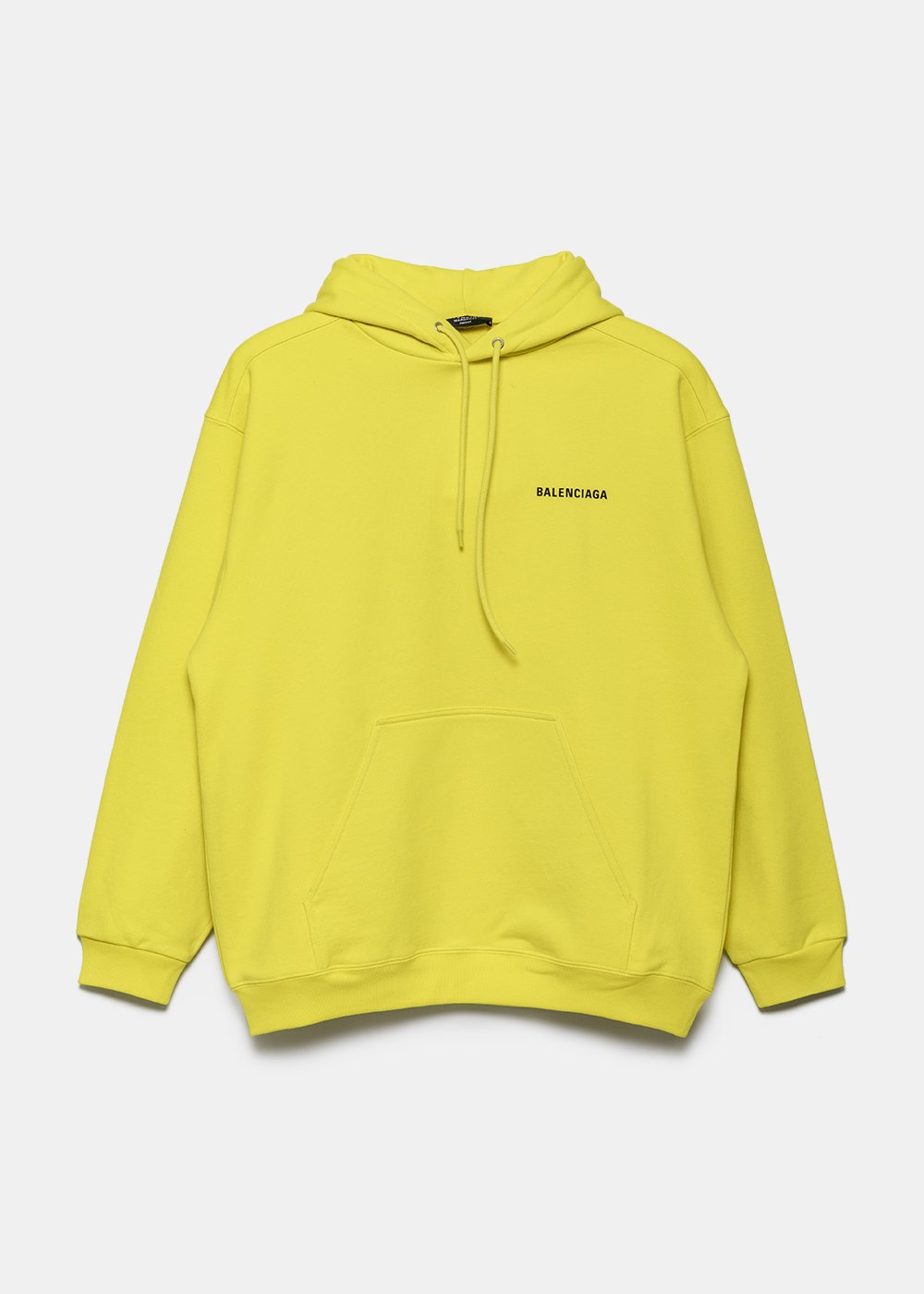 Balenciaga Yellow Logo Print Hoodie NOBLEMARS