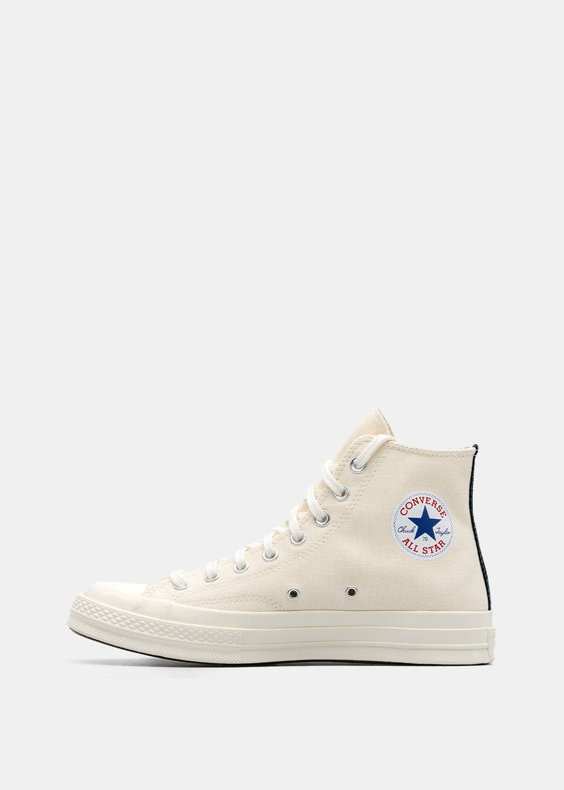 Comme des Garçons Play Ivory Converse Red Heart Chuck 70 Sneakers - NOBLEMARS