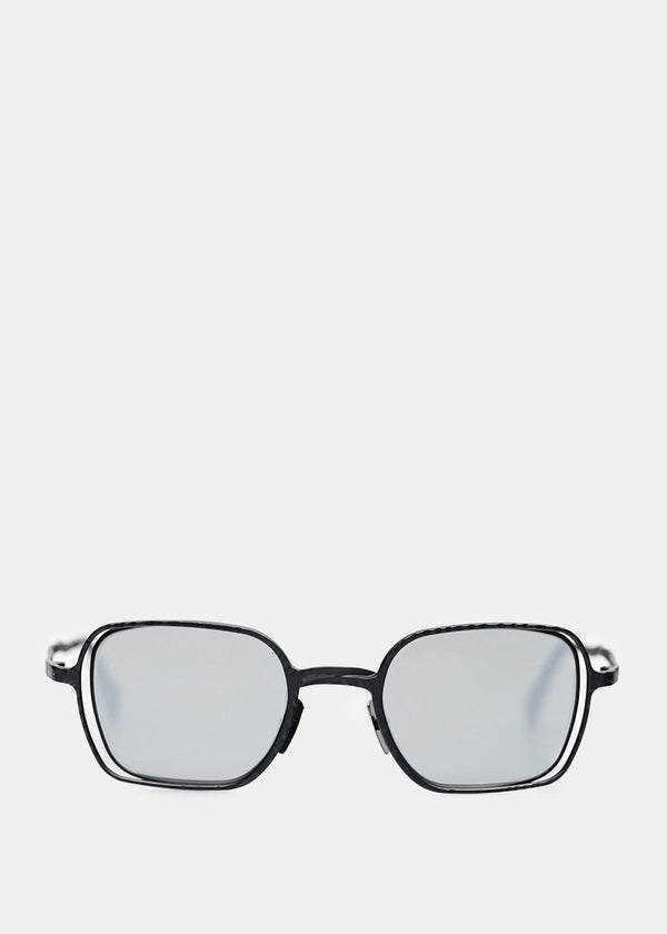 Kuboraum Black Rectangular H22 BM Sunglasses - NOBLEMARS