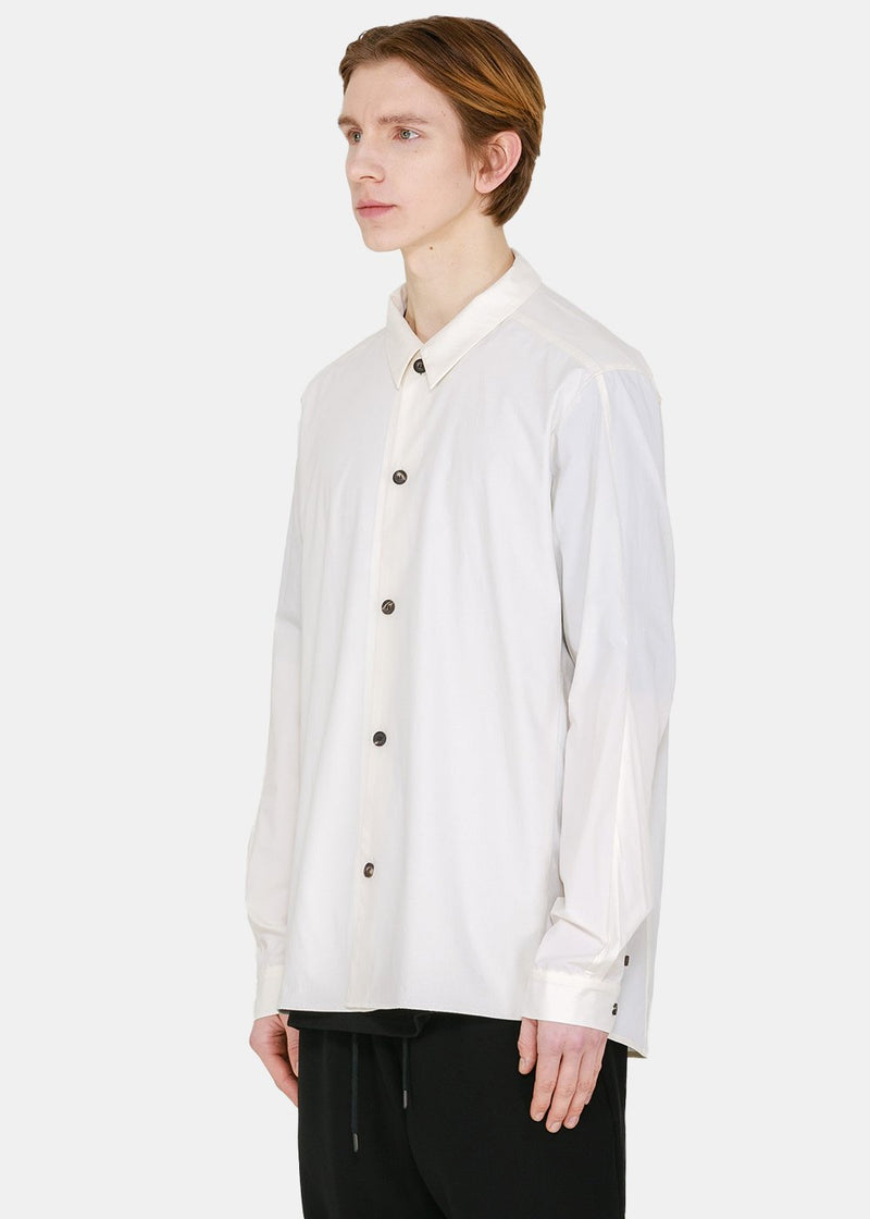 Devoa Off-White Silk-Blend Shirt - NOBLEMARS