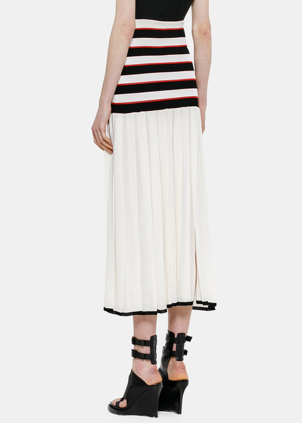Sonia Rykiel White Jupe Plissee Skirt - NOBLEMARS