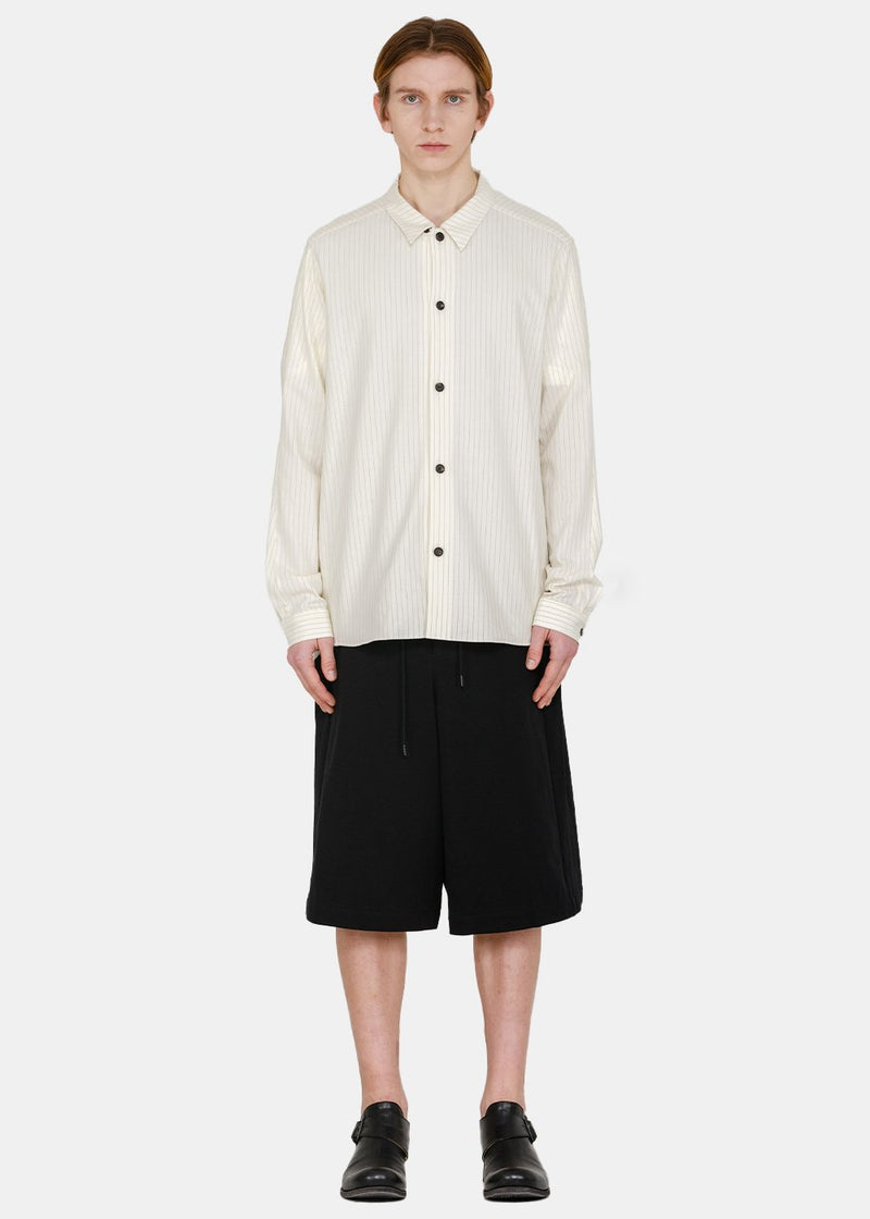 Devoa White Pinstriped Shirt - NOBLEMARS