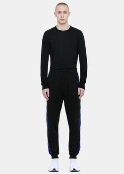 Haider Ackermann Black Embroidered Sweatpants - NOBLEMARS