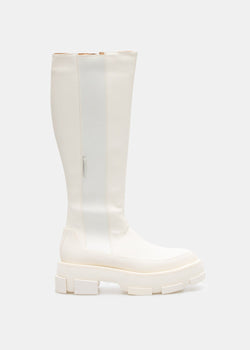 both White Gao Platform Knee Boots - NOBLEMARS