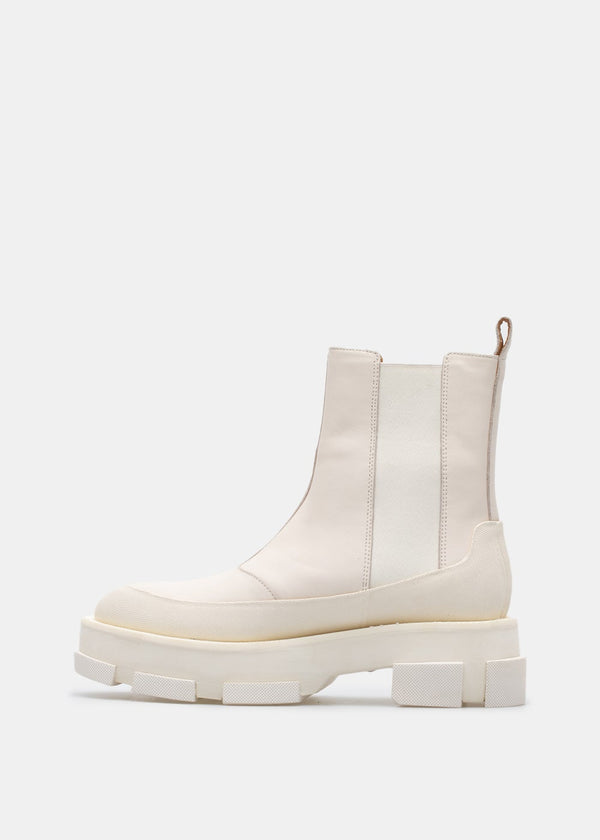both White Gao Platform Chelsea Boots - NOBLEMARS