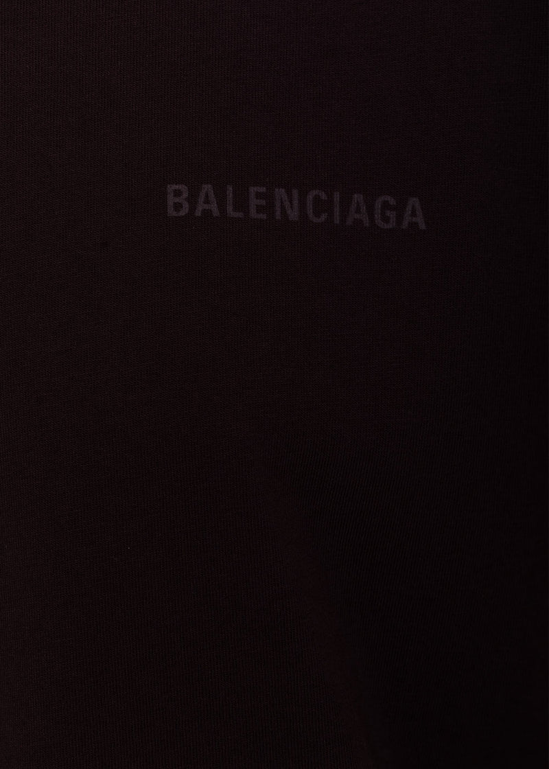 Balenciaga Eggplant Large-Fit Logo T-Shirt - NOBLEMARS
