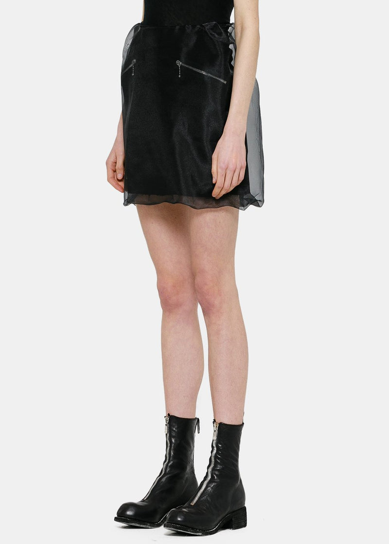 Yang Li Black Cloud Mini Skirt - NOBLEMARS