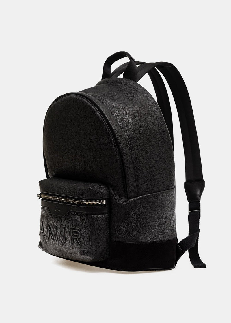 AMIRI Black Logo Embossed Classic Backpack - NOBLEMARS