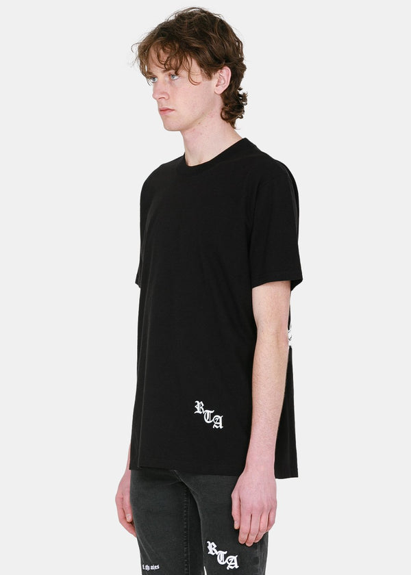 RtA Black Liam Print T-Shirt - NOBLEMARS